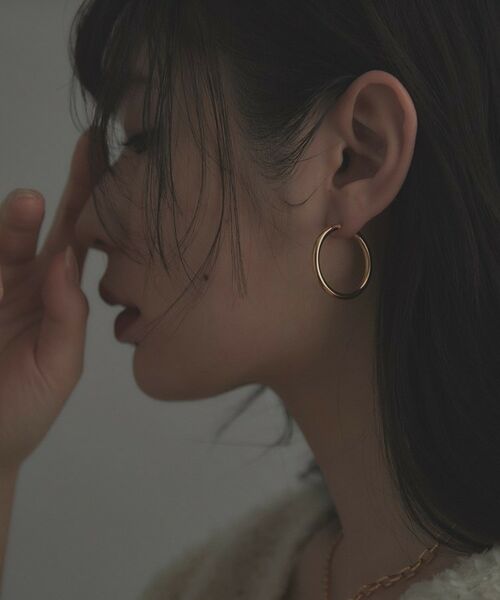 COCOSHNIK ONKITSCH / ココシュニックオンキッチュ ピアス・イヤリング | シルバー ホロウ フープピアスM GP | 詳細7