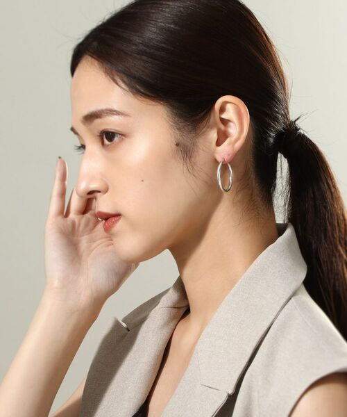 COCOSHNIK ONKITSCH / ココシュニックオンキッチュ ピアス・イヤリング | シルバー ホロウ フープピアスM | 詳細6