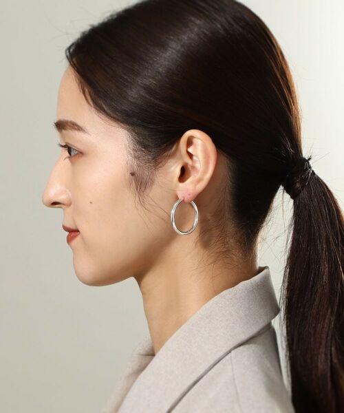 COCOSHNIK ONKITSCH / ココシュニックオンキッチュ ピアス・イヤリング | シルバー ホロウ フープピアスM | 詳細7