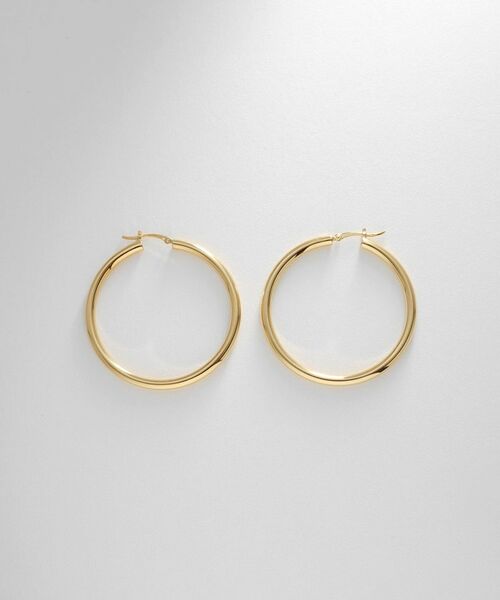 COCOSHNIK ONKITSCH / ココシュニックオンキッチュ ピアス・イヤリング | シルバー ホロウ フープピアスL GP | 詳細3