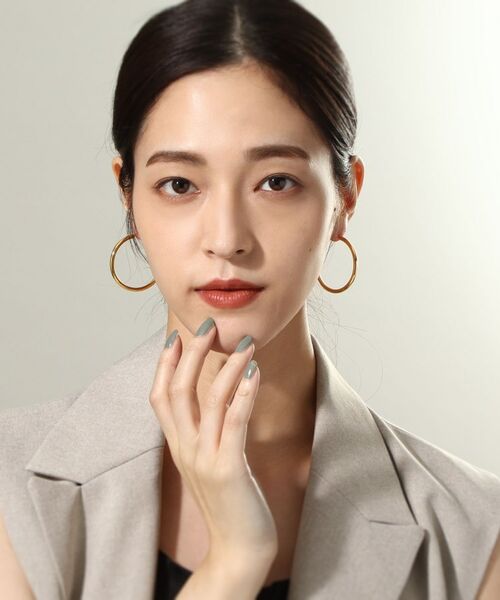 COCOSHNIK ONKITSCH / ココシュニックオンキッチュ ピアス・イヤリング | シルバー ホロウ フープピアスL GP | 詳細5