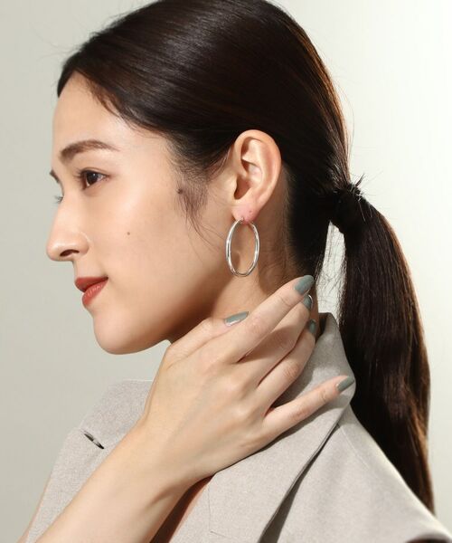 COCOSHNIK ONKITSCH / ココシュニックオンキッチュ ピアス・イヤリング | シルバー ホロウ フープピアスL | 詳細6