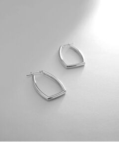 COCOSHNIK ONKITSCH / ココシュニックオンキッチュ ピアス・イヤリング | シルバー ホロウ フープレクタングルピアス