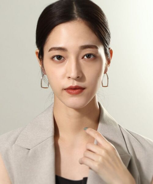 COCOSHNIK ONKITSCH / ココシュニックオンキッチュ ピアス・イヤリング | シルバー ホロウ フープレクタングルピアス | 詳細5