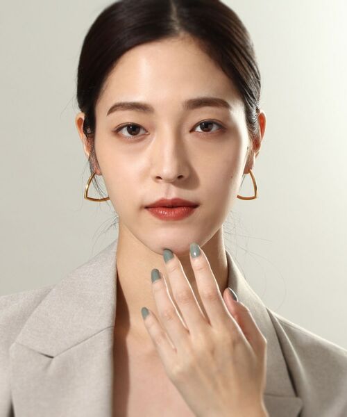 COCOSHNIK ONKITSCH / ココシュニックオンキッチュ ピアス・イヤリング | シルバー ホロウ フープトライアングルピアス GP | 詳細5