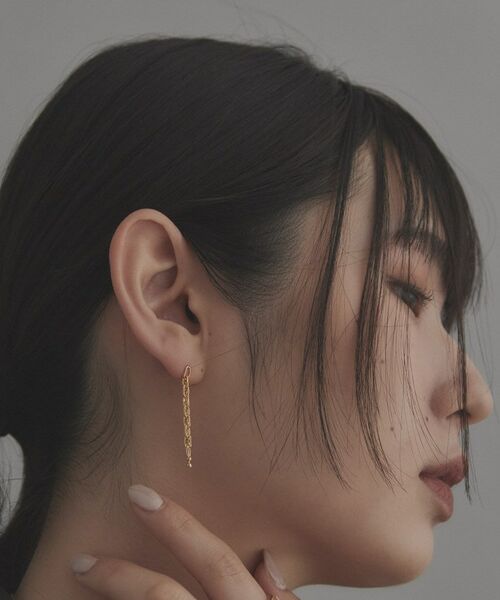 COCOSHNIK ONKITSCH / ココシュニックオンキッチュ ピアス・イヤリング | シルバー コンビネーションチェーン ニュアンスボールピアス GP | 詳細7