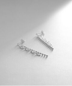 COCOSHNIK ONKITSCH / ココシュニックオンキッチュ ピアス・イヤリング | シルバー コンビネーションチェーン ニュアンスボールピアス