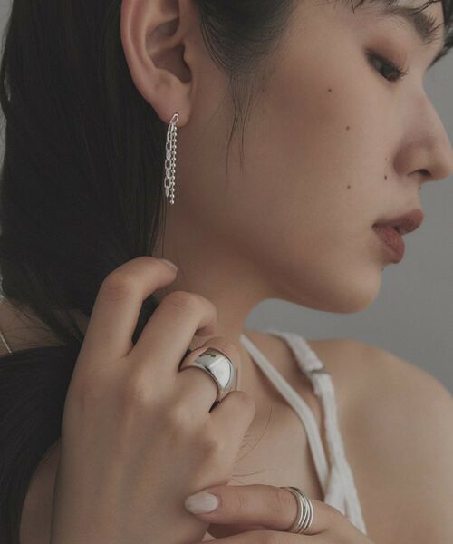 COCOSHNIK ONKITSCH / ココシュニックオンキッチュ ピアス・イヤリング | シルバー コンビネーションチェーン ニュアンスボールピアス | 詳細7