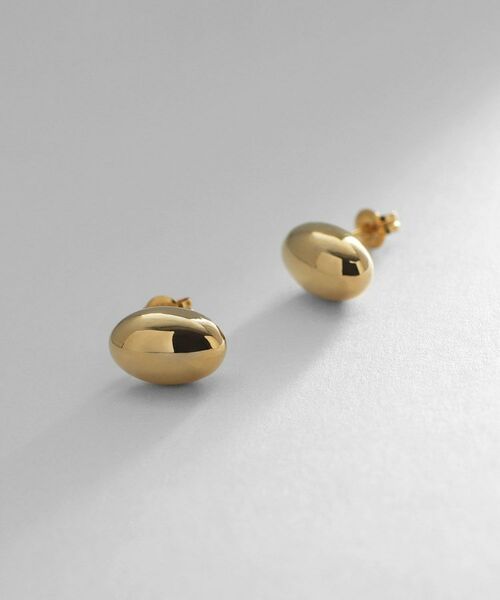 COCOSHNIK ONKITSCH / ココシュニックオンキッチュ ピアス・イヤリング | シルバー オーバルモチーフ スタッドピアス GP | 詳細1