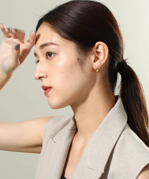 COCOSHNIK ONKITSCH / ココシュニックオンキッチュ ピアス・イヤリング | シルバー オーバルモチーフ スタッドピアス GP | 詳細6