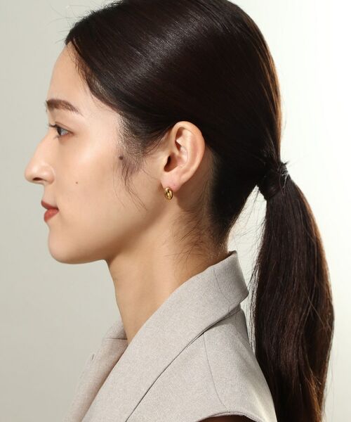 COCOSHNIK ONKITSCH / ココシュニックオンキッチュ ピアス・イヤリング | シルバー オーバルモチーフ スタッドピアス GP | 詳細7