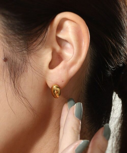 COCOSHNIK ONKITSCH / ココシュニックオンキッチュ ピアス・イヤリング | シルバー オーバルモチーフ スタッドピアス GP | 詳細8