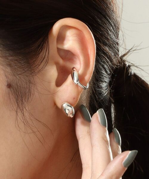 COCOSHNIK ONKITSCH / ココシュニックオンキッチュ ピアス・イヤリング | シルバー オーバルモチーフ スタッドピアス | 詳細10