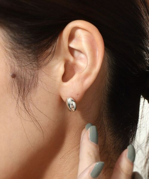 COCOSHNIK ONKITSCH / ココシュニックオンキッチュ ピアス・イヤリング | シルバー オーバルモチーフ スタッドピアス | 詳細11