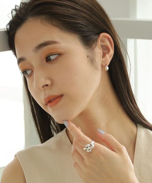 COCOSHNIK ONKITSCH / ココシュニックオンキッチュ ピアス・イヤリング | シルバー オーバルモチーフ スタッドピアス | 詳細5