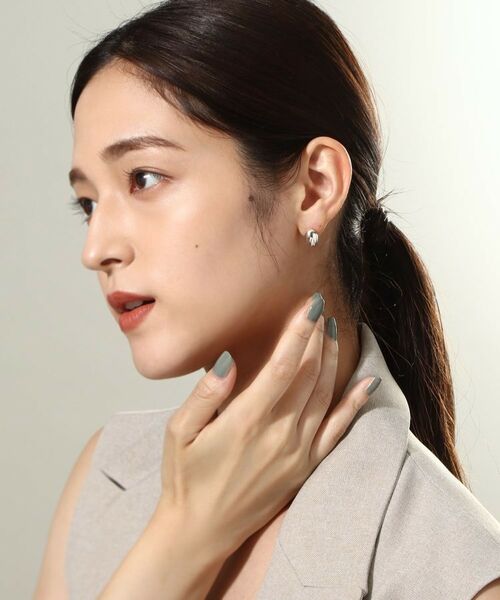 COCOSHNIK ONKITSCH / ココシュニックオンキッチュ ピアス・イヤリング | シルバー オーバルモチーフ スタッドピアス | 詳細8