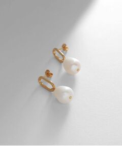 COCOSHNIK ONKITSCH / ココシュニックオンキッチュ ピアス・イヤリング | シルバー バロックパール チェーンリンク ショートピアス GP