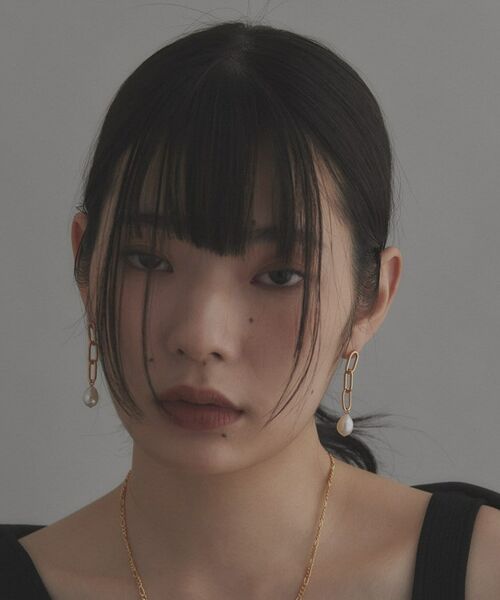 COCOSHNIK ONKITSCH / ココシュニックオンキッチュ ピアス・イヤリング | シルバー バロックパール チェーンリンク ロングピアス GP | 詳細7