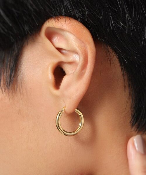 COCOSHNIK ONKITSCH / ココシュニックオンキッチュ ピアス・イヤリング | シルバー フープピアス チェーンチャーム GP | 詳細13