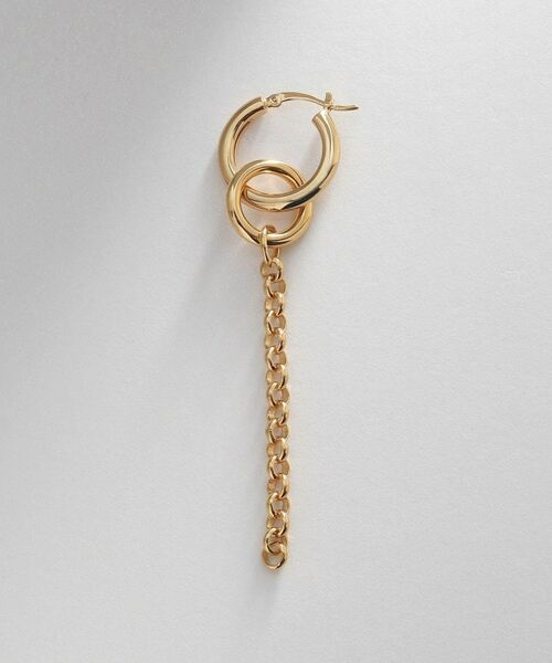 COCOSHNIK ONKITSCH / ココシュニックオンキッチュ ピアス・イヤリング | シルバー フープピアス チェーンチャーム GP | 詳細3