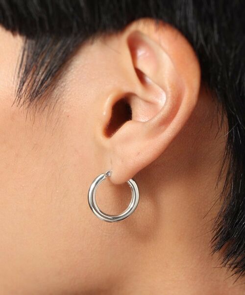 COCOSHNIK ONKITSCH / ココシュニックオンキッチュ ピアス・イヤリング | シルバー フープピアス チェーンチャーム | 詳細13