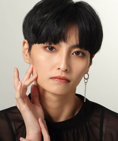 COCOSHNIK ONKITSCH / ココシュニックオンキッチュ ピアス・イヤリング | シルバー フープピアス チェーンチャーム | 詳細8