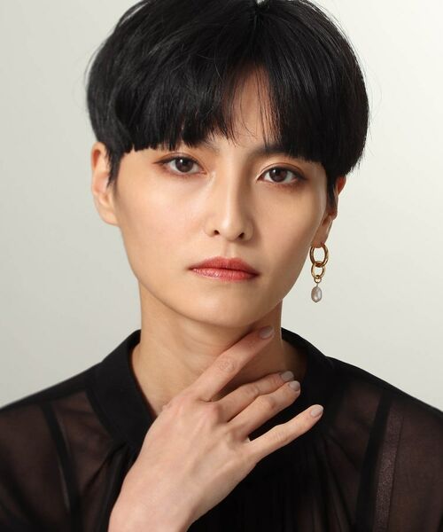 COCOSHNIK ONKITSCH / ココシュニックオンキッチュ ピアス・イヤリング | シルバー フープピアス パールチャーム GP | 詳細7