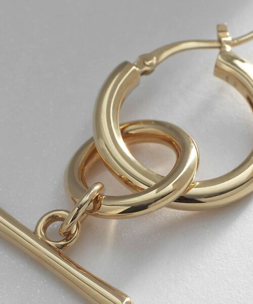 COCOSHNIK ONKITSCH / ココシュニックオンキッチュ ピアス・イヤリング | シルバー フープピアス トグルチャーム GP | 詳細2