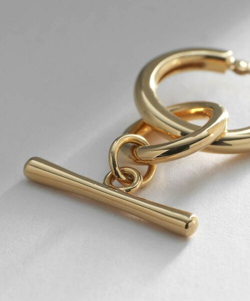 COCOSHNIK ONKITSCH / ココシュニックオンキッチュ ピアス・イヤリング | シルバー フープピアス トグルチャーム GP | 詳細3