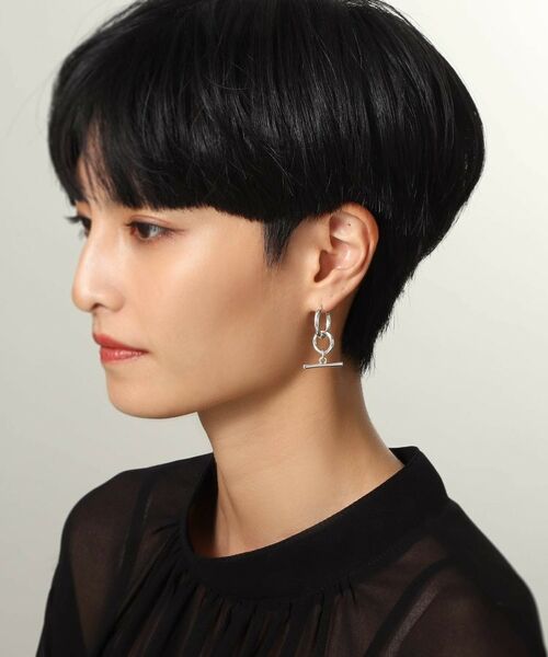 COCOSHNIK ONKITSCH / ココシュニックオンキッチュ ピアス・イヤリング | シルバー フープピアス トグルチャーム | 詳細10