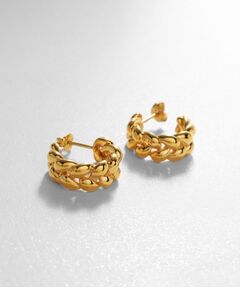 COCOSHNIK ONKITSCH / ココシュニックオンキッチュ ピアス・イヤリング | シルバー ニッティングモチーフ フープピアス GP