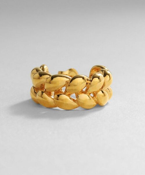 COCOSHNIK ONKITSCH / ココシュニックオンキッチュ ピアス・イヤリング | シルバー ニッティングモチーフ フープピアス GP | 詳細2