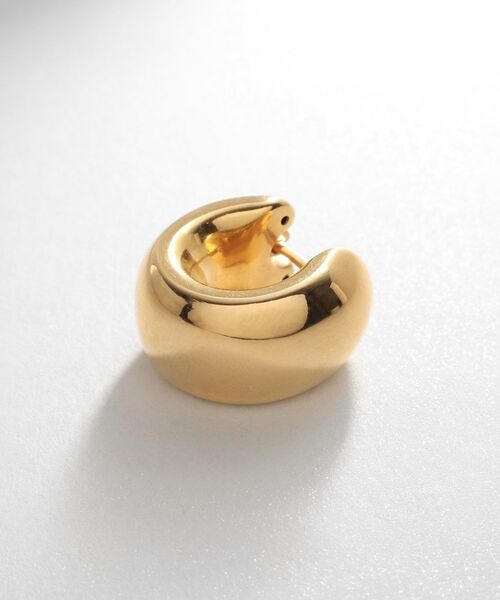 COCOSHNIK ONKITSCH / ココシュニックオンキッチュ ピアス・イヤリング | シルバー ホロウフープ ワイドピアス GP | 詳細2