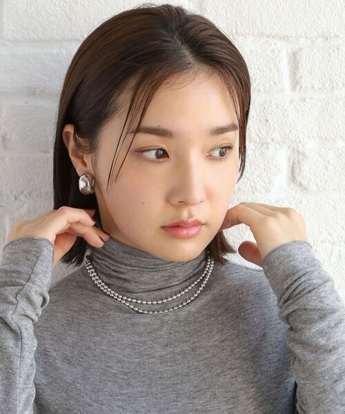 COCOSHNIK ONKITSCH / ココシュニックオンキッチュ ピアス・イヤリング | シルバー ホロウフープ ワイドピアス | 詳細13