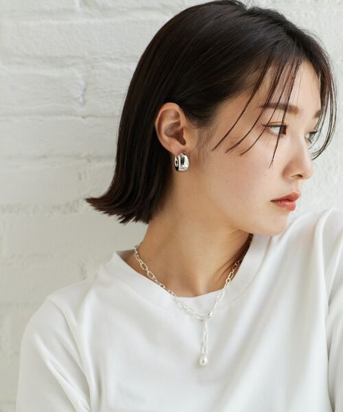 COCOSHNIK ONKITSCH / ココシュニックオンキッチュ ピアス・イヤリング | シルバー ホロウフープ ワイドピアス | 詳細14