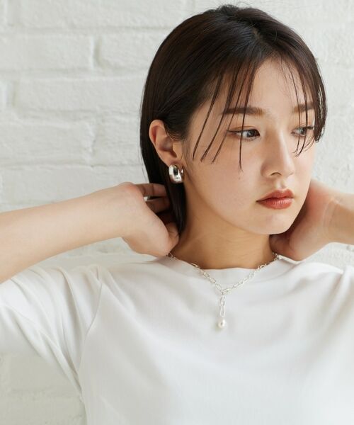 COCOSHNIK ONKITSCH / ココシュニックオンキッチュ ピアス・イヤリング | シルバー ホロウフープ ワイドピアス | 詳細15