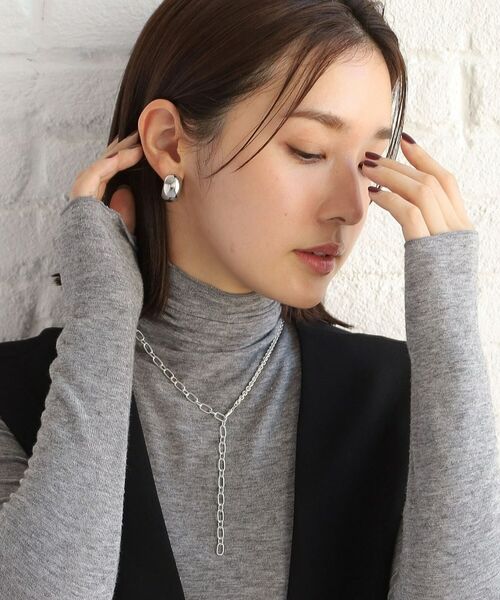 COCOSHNIK ONKITSCH / ココシュニックオンキッチュ ピアス・イヤリング | シルバー ホロウフープ ワイドピアス | 詳細8