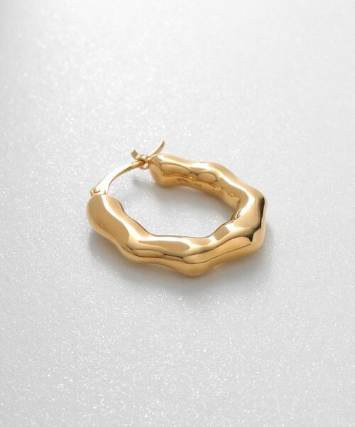 COCOSHNIK ONKITSCH / ココシュニックオンキッチュ ピアス・イヤリング | シルバー ニュアンスピアス オーバルフープ GP | 詳細2