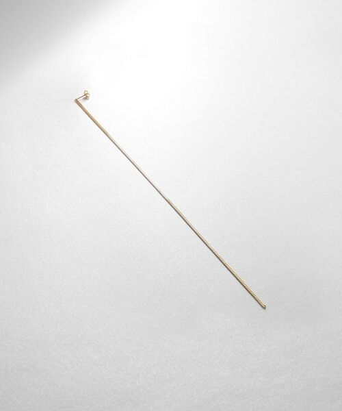 COCOSHNIK ONKITSCH / ココシュニックオンキッチュ ピアス・イヤリング | シルバー チェーンピアス フラットカーブロング（片耳用） GP | 詳細1