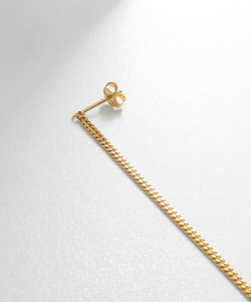 COCOSHNIK ONKITSCH / ココシュニックオンキッチュ ピアス・イヤリング | シルバー チェーンピアス フラットカーブロング（片耳用） GP | 詳細2