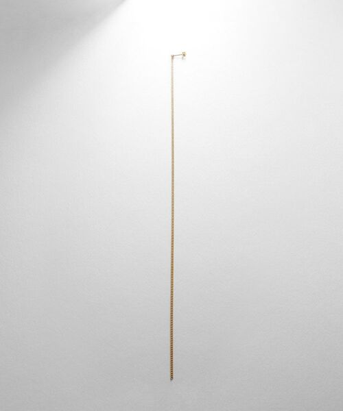 COCOSHNIK ONKITSCH / ココシュニックオンキッチュ ピアス・イヤリング | シルバー チェーンピアス フラットカーブロング（片耳用） GP | 詳細3