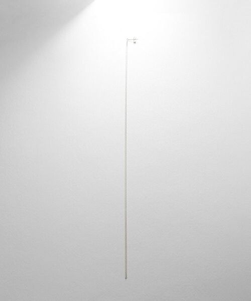 COCOSHNIK ONKITSCH / ココシュニックオンキッチュ ピアス・イヤリング | シルバー チェーンピアス フラットカーブロング（片耳用） | 詳細3