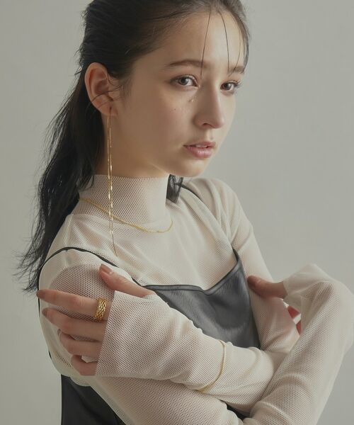 COCOSHNIK ONKITSCH / ココシュニックオンキッチュ ピアス・イヤリング | シルバー チェーンピアスベネチアン ロングフロントバック（片耳用） GP | 詳細10