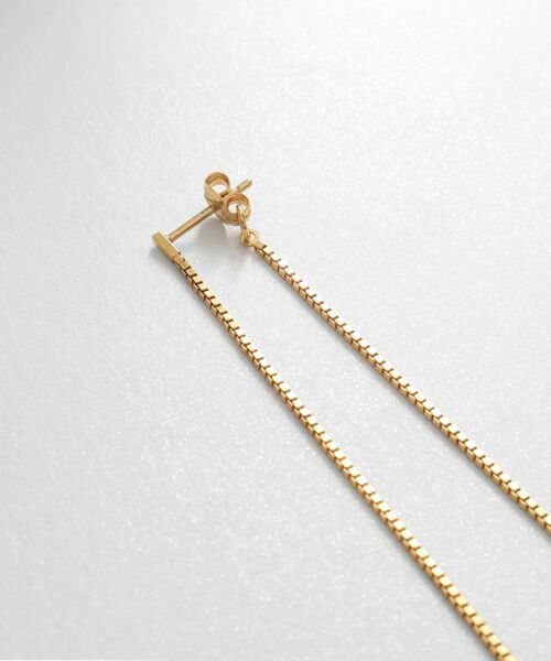 COCOSHNIK ONKITSCH / ココシュニックオンキッチュ ピアス・イヤリング | シルバー チェーンピアスベネチアン ロングフロントバック（片耳用） GP | 詳細2