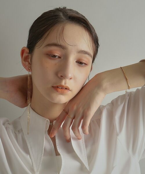 COCOSHNIK ONKITSCH / ココシュニックオンキッチュ ピアス・イヤリング | シルバー チェーンピアスベネチアン ロングフロントバック（片耳用） GP | 詳細6