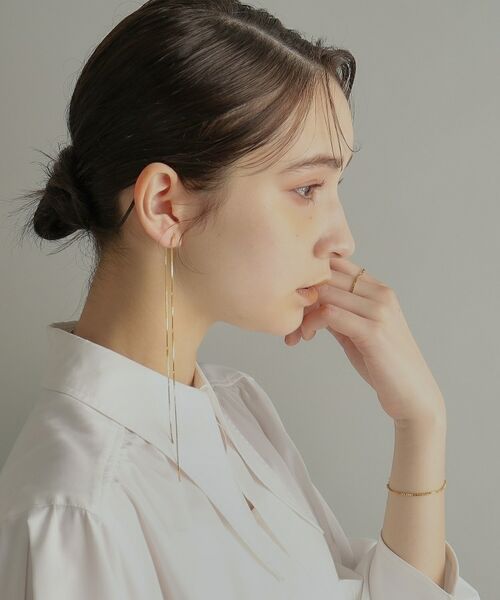 COCOSHNIK ONKITSCH / ココシュニックオンキッチュ ピアス・イヤリング | シルバー チェーンピアスベネチアン ロングフロントバック（片耳用） GP | 詳細7