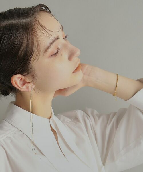 COCOSHNIK ONKITSCH / ココシュニックオンキッチュ ピアス・イヤリング | シルバー チェーンピアスベネチアン ロングフロントバック（片耳用） GP | 詳細8