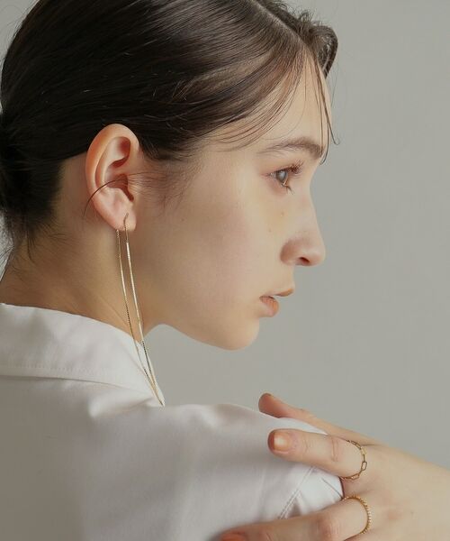 COCOSHNIK ONKITSCH / ココシュニックオンキッチュ ピアス・イヤリング | シルバー チェーンピアスベネチアン ロングフロントバック（片耳用） GP | 詳細9