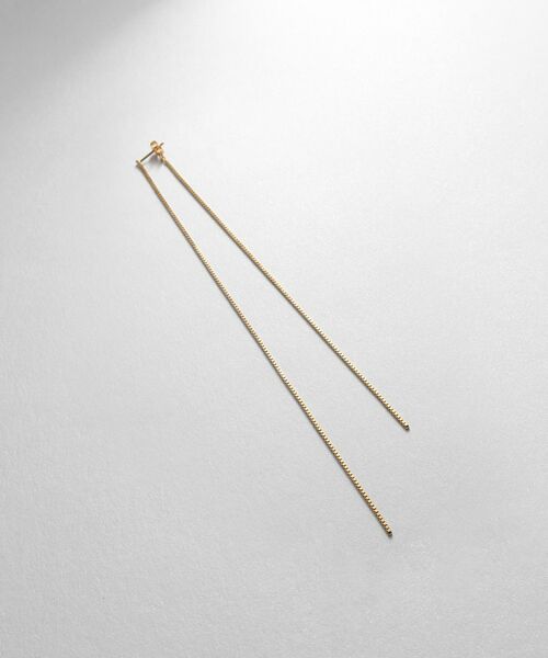 COCOSHNIK ONKITSCH / ココシュニックオンキッチュ ピアス・イヤリング | シルバー チェーンピアスベネチアン ロングフロントバック（片耳用） GP（ゴールド(600)）