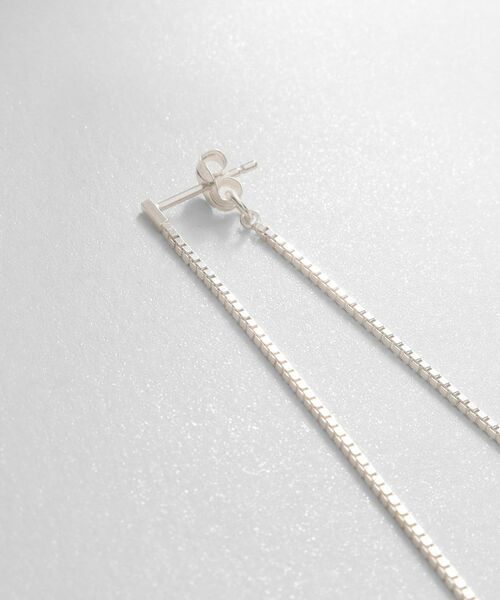 COCOSHNIK ONKITSCH / ココシュニックオンキッチュ ピアス・イヤリング | シルバー チェーンピアスベネチアン ロングフロントバック（片耳用） | 詳細2